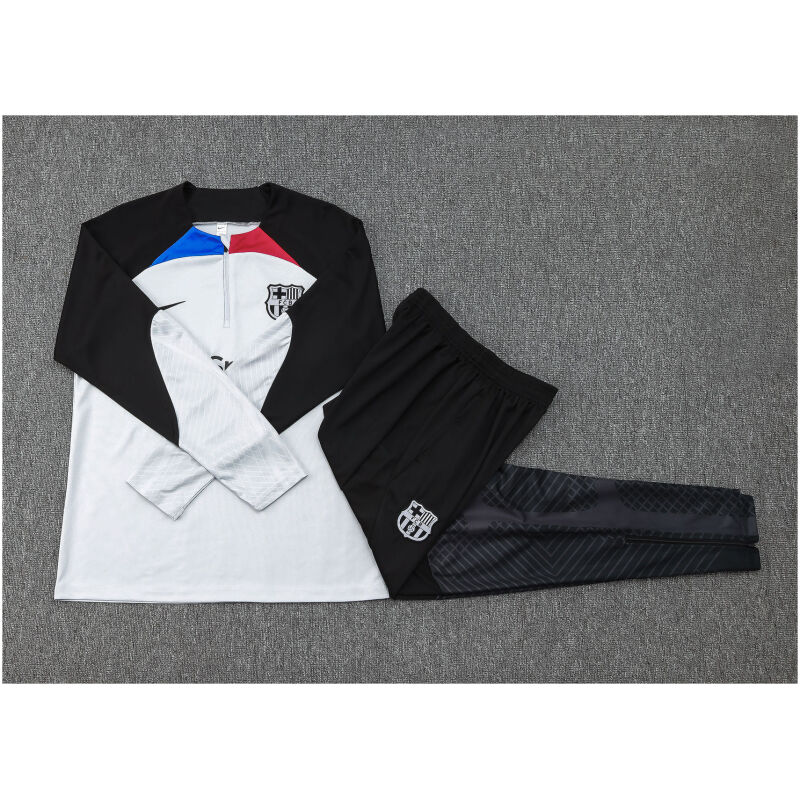 Kids Barcelona Training Suit Grey – Black 2023/24