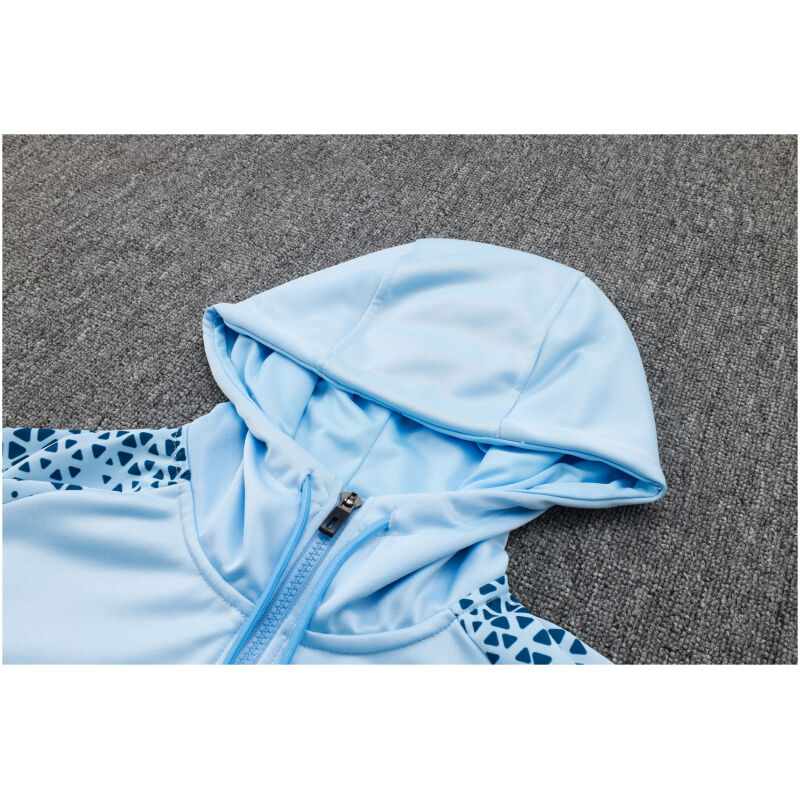 Mens Manchester City Hoodie Sweatshirt Blue 2023/24