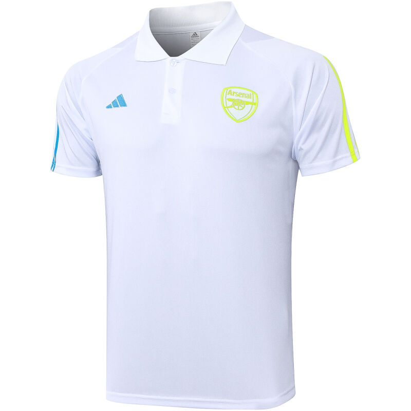Mens Arsenal Polo Shirt White 2023/24