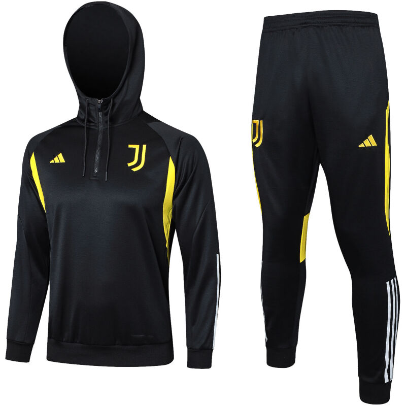Mens Juventus Hoodie Sweatshirt Black 2023/24