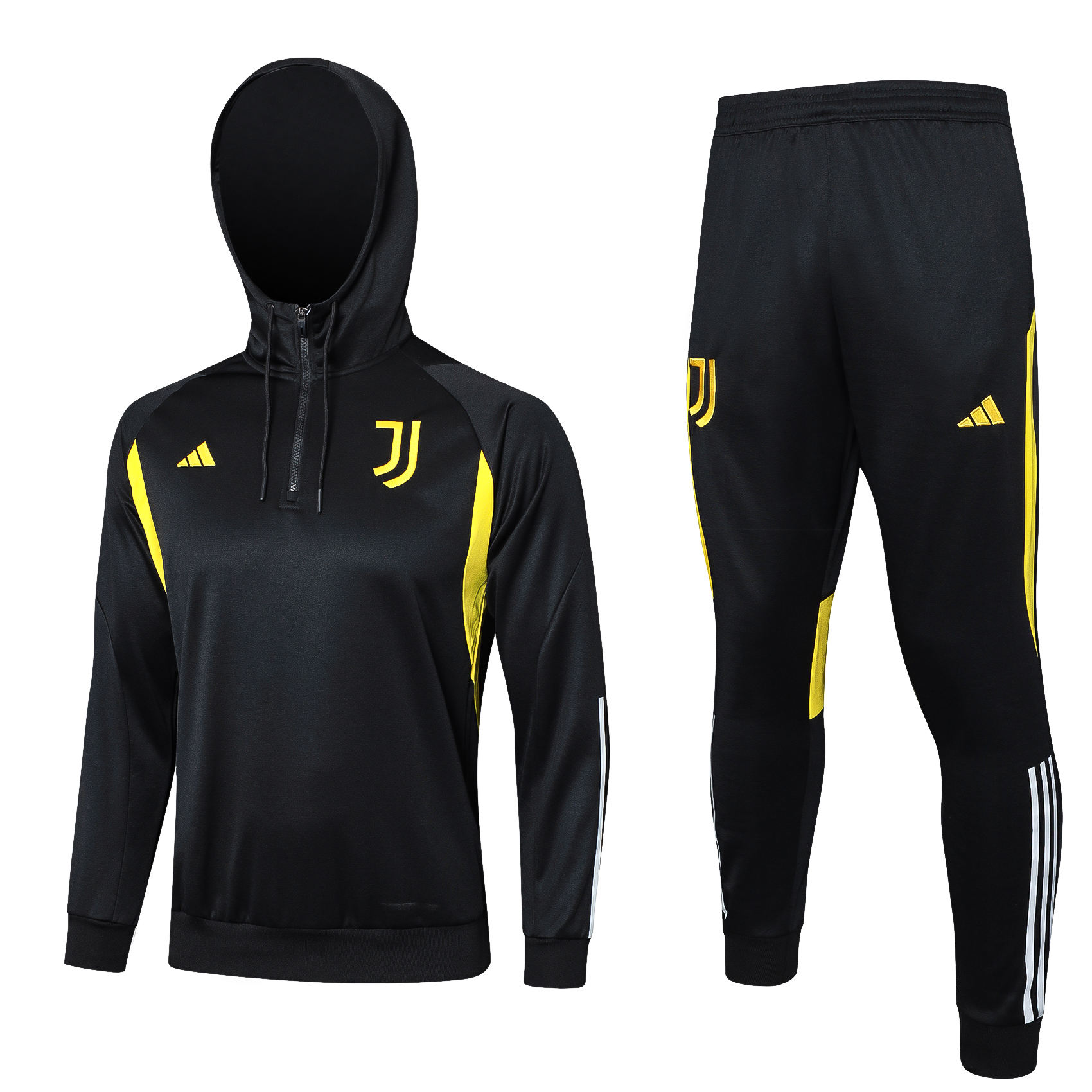 Mens Juventus Hoodie Sweatshirt Black 2023/24