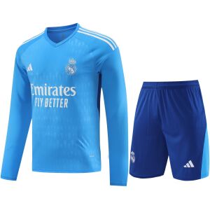 Herren Real Madrid Torwart Blau Anzug Langarm 2023/24