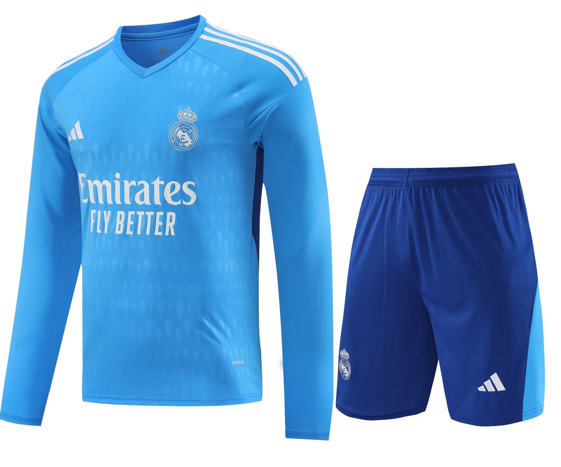 Mens Real Madrid Goalkeeper Blue Suit Long Sleeve 2023/24