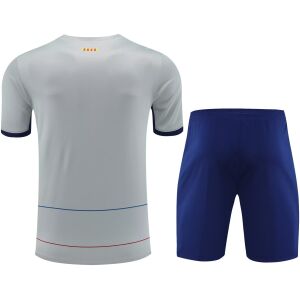 Mens Barcelona Short Training Suit Grey 2023/24