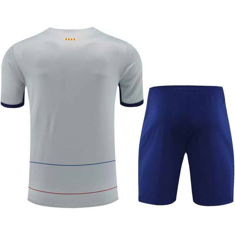 Mens Barcelona Short Training Suit Grey 2023/24