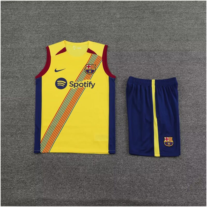 Mens Barcelona Singlet Suit Yellow 2023/24