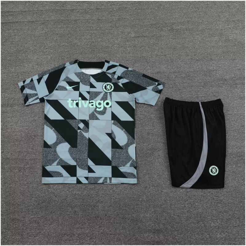 Mens Chelsea Short Training Suit Grey 2023/24