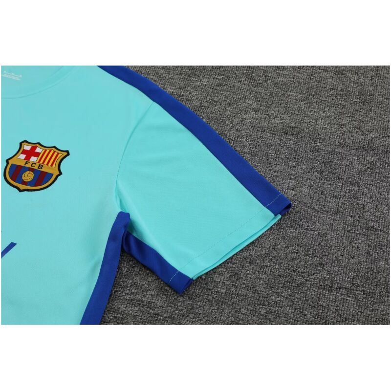 Mens Barcelona Short Training Suit Turquoise 2023/24