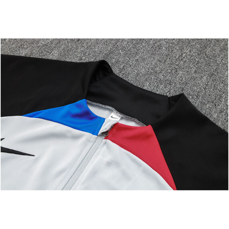 Mens Barcelona Jacket + Pants Training Suit Grey – Black 2023/24