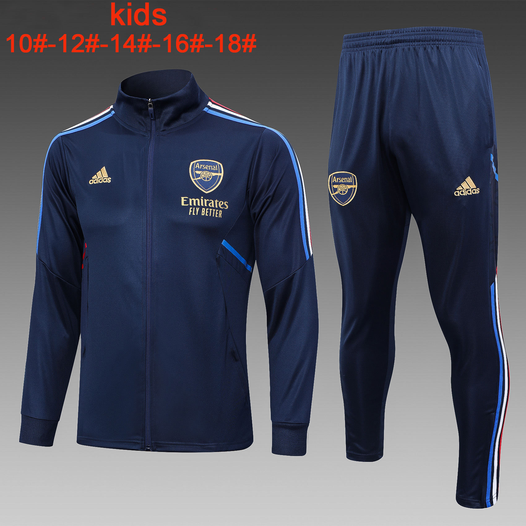 Kids Arsenal Jacket + Pants Training Suit Royal 2023/24