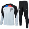 Mens Barcelona Jacket + Pants Training Suit Grey - Black 2023/24