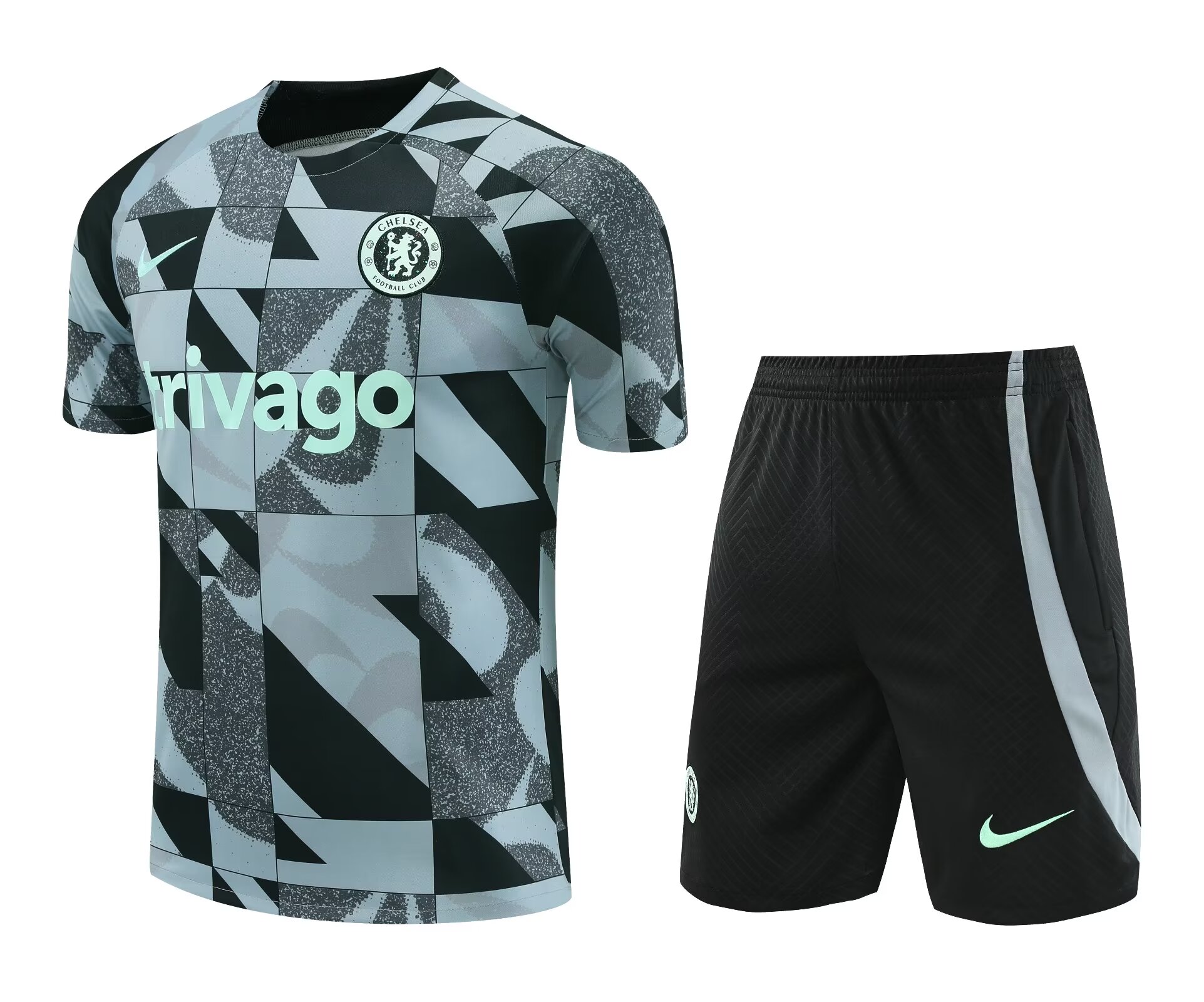 Mens Chelsea Short Training Suit Grey 2023/24