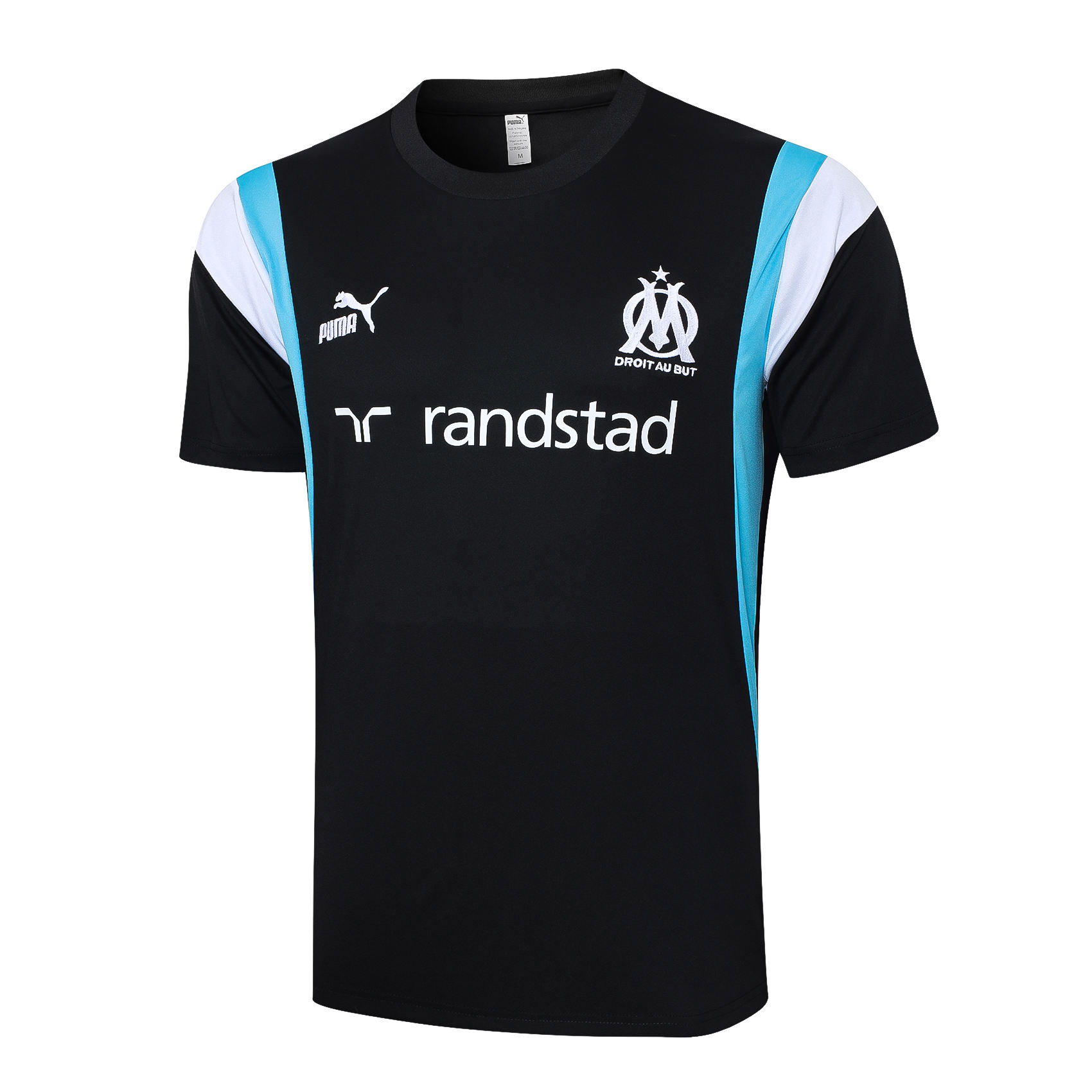 Mens Olympique Marseille Short Training Jersey Black 2023/24