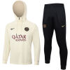 Mens PSG Hoodie Sweatshirt Beige 2023/24