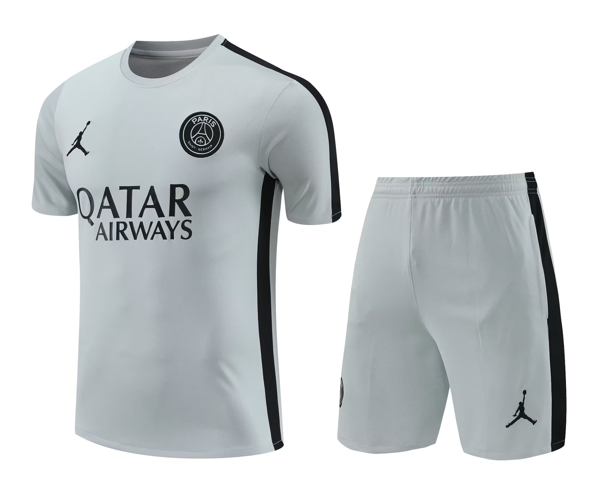 Mens PSG x Jordan Short Training Suit Grey 2023/24