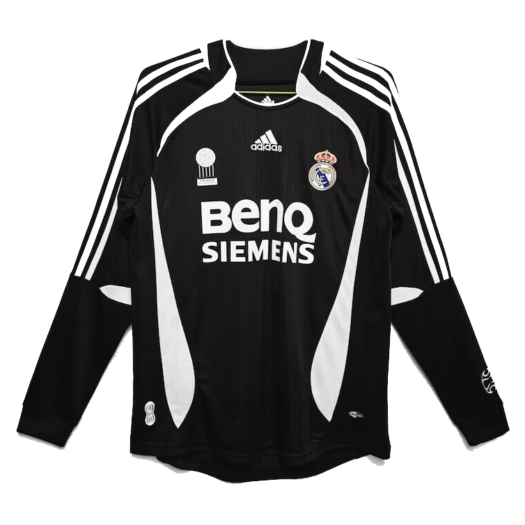 Mens Real Madrid Retro Away Jersey Long Sleeve 2006/07
