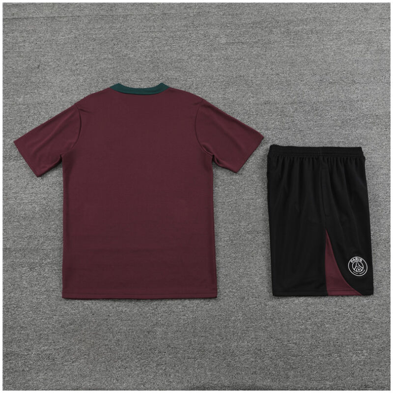 Mens PSG Short Training Suit Burgundy 2024/25
