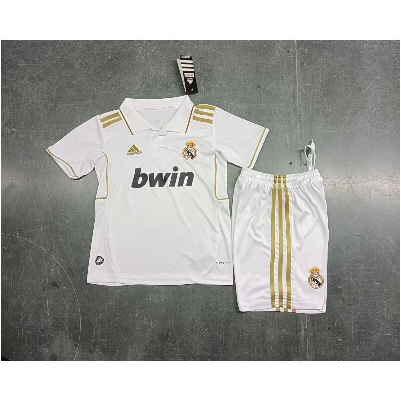 Kids Retro Real Madrid Home Jersey 2011/12
