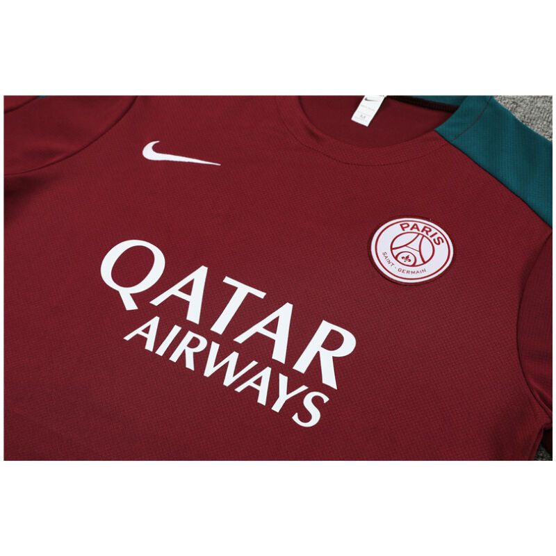 Mens PSG Short Training Suit Burgundy 2024/25