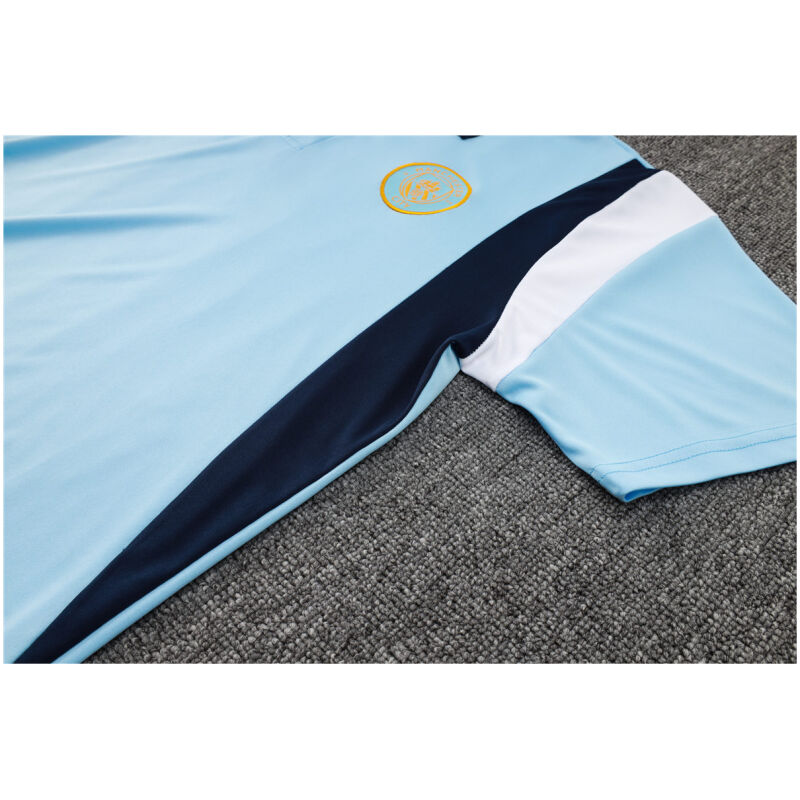 Mens Manchester City Polo Shirt Blue 2023/24