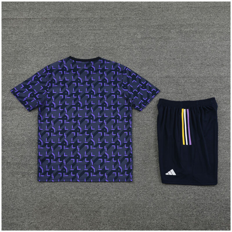Kids Real Madrid Short Training Suit Purple 2023/24