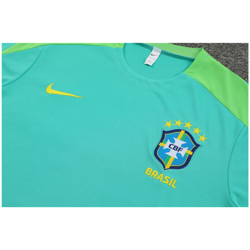 Mens Brazil Short Training Suit Green 2024