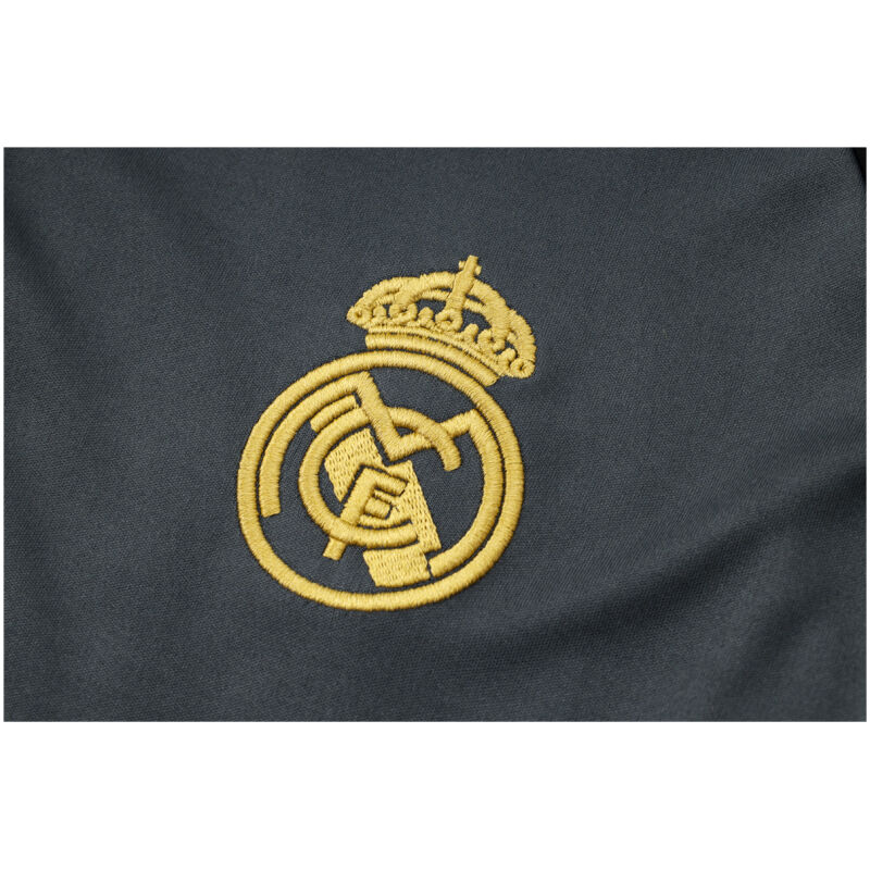 Mens Real Madrid Polo Shirt Grey 2023/24