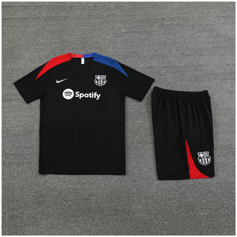 Mens Barcelona Short Training Suit Black 2024/25