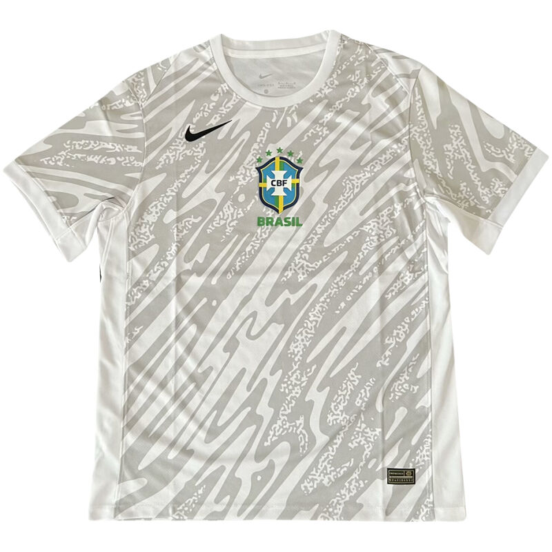 Herren Brasilien Torwart Weiß Trikot 2024
