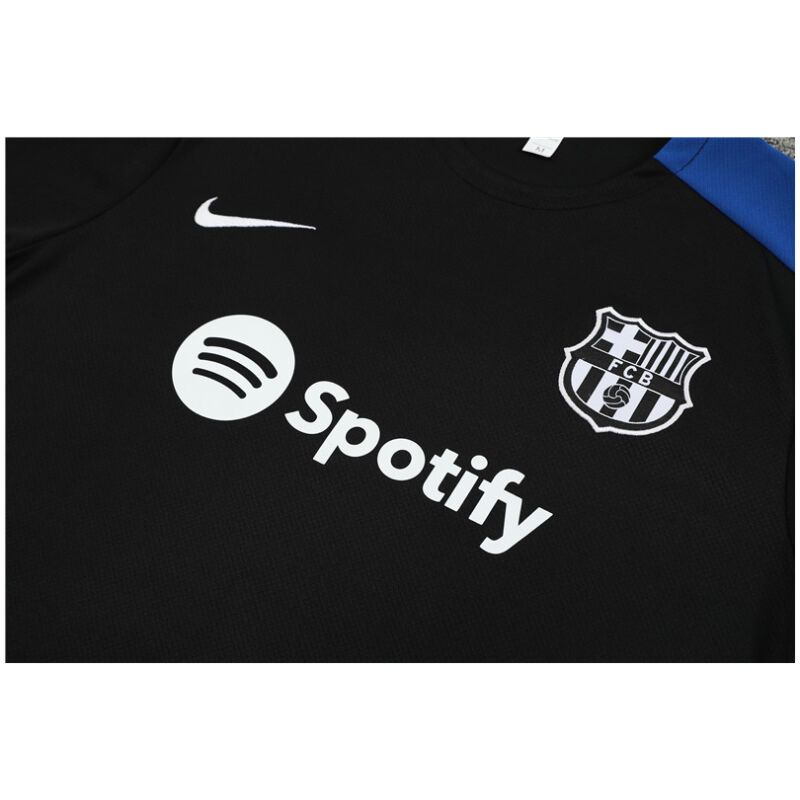 Mens Barcelona Short Training Suit Black 2024/25