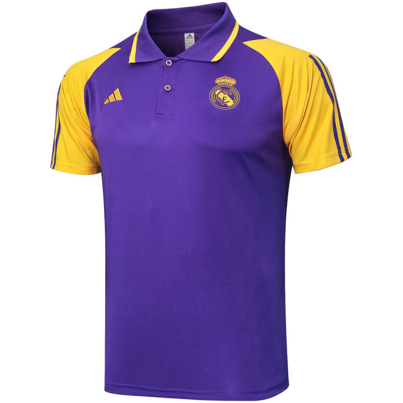 Mens Real Madrid Polo Shirt Purple 2023/24