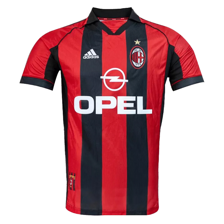 Mens AC Milan Retro Home Jersey 1998/99