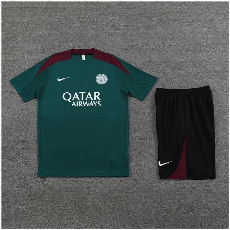 Kids PSG Short Training Suit Dark Green 2024/25