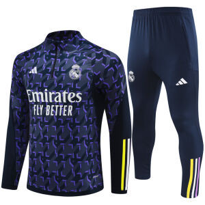 Lilafarbener Real Madrid-Trainingsanzug für Herren 2023/24