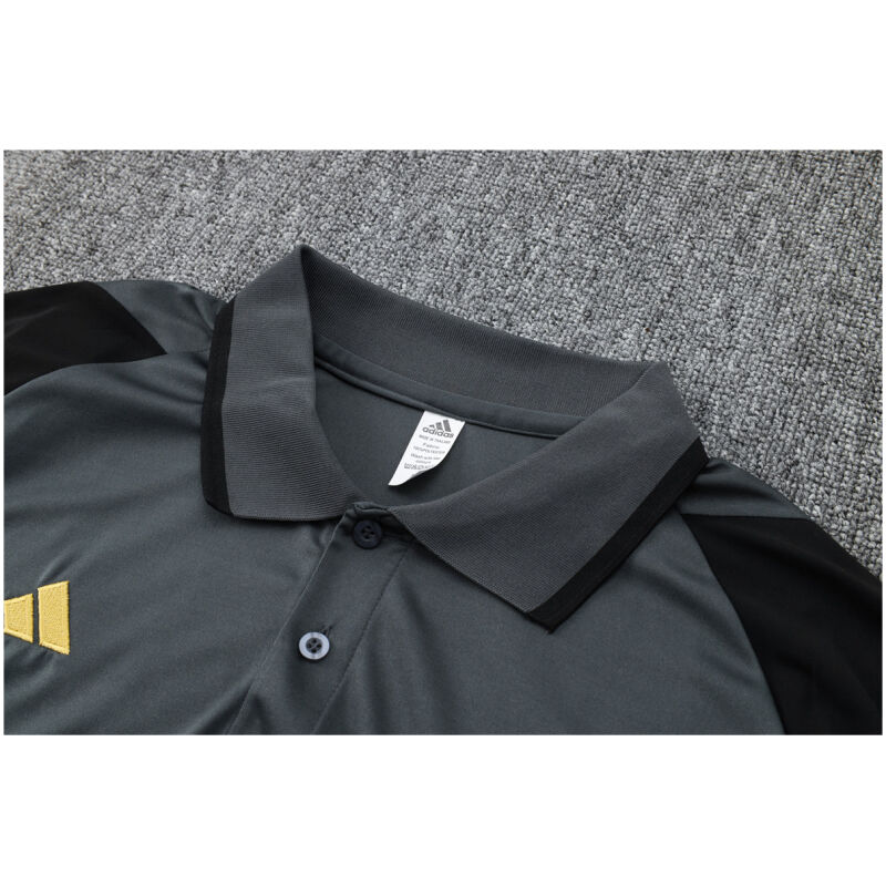 Mens Real Madrid Polo Shirt Grey 2023/24