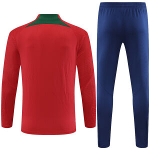 Mens Portugal Training Suit Red 2024