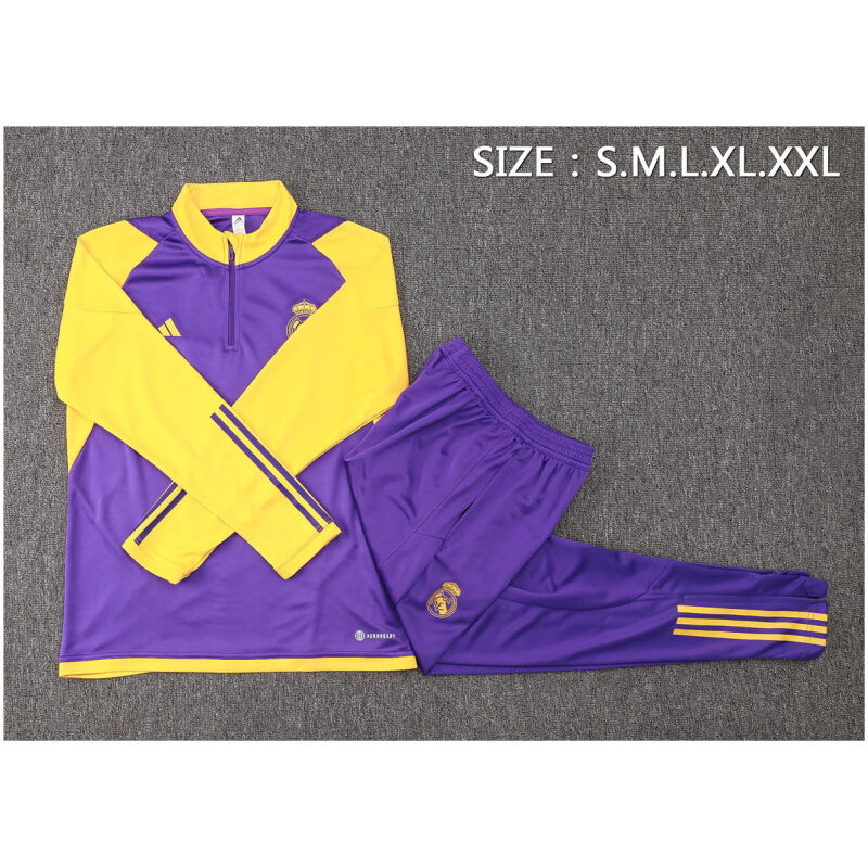 Mens Real Madrid Training Suit Purple 2023/24