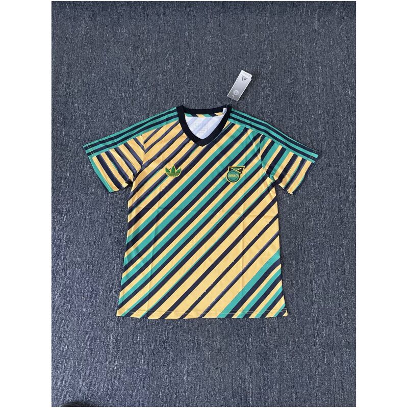 Mens Jamaica Adicolor 3-Stripes Tee Jersey Pure Cotton 3-Color 2024