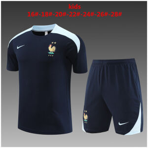 Kids France Short Training Suit Royal 2024