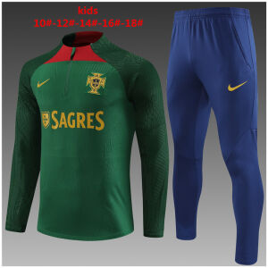 Kids Portugal Training Suit Green 2024