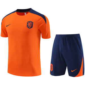 Mens Netherlands Short Training Suit Orange 2024