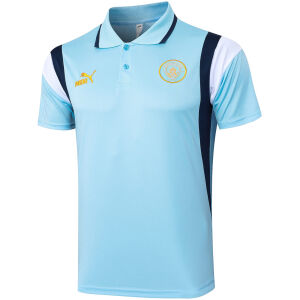 Mens Manchester City Polo Shirt Blue 2023/24