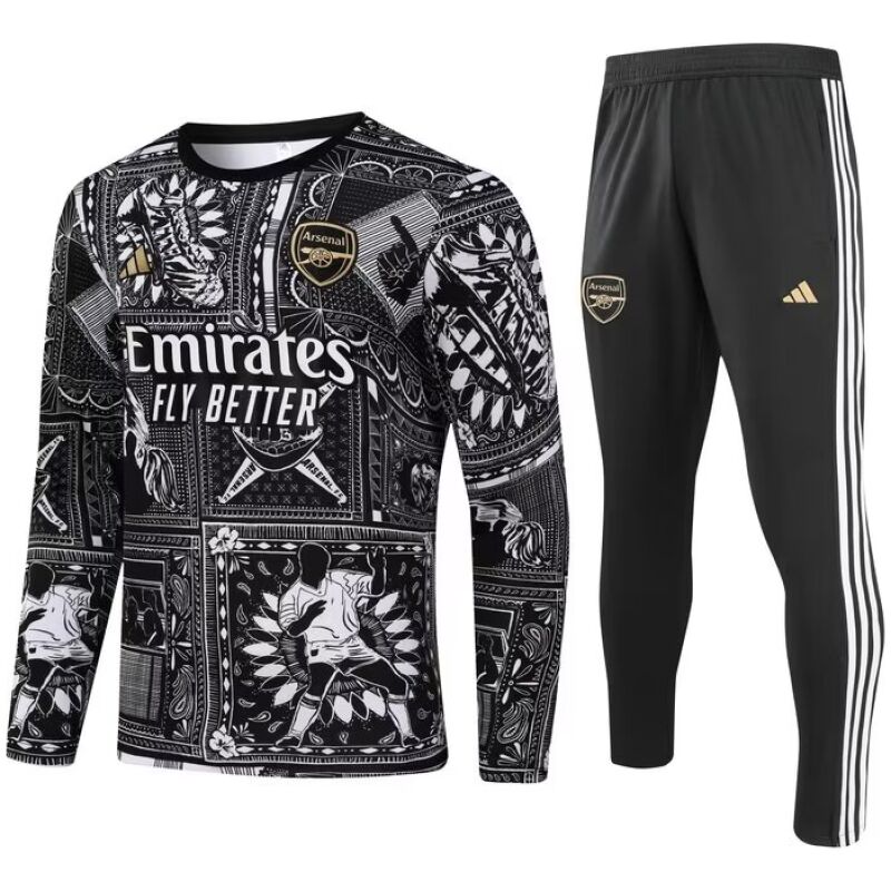 Mens Arsenal Training Suit Black 2023/24