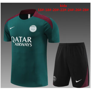 Kids PSG Short Training Suit Dark Green 2024/25
