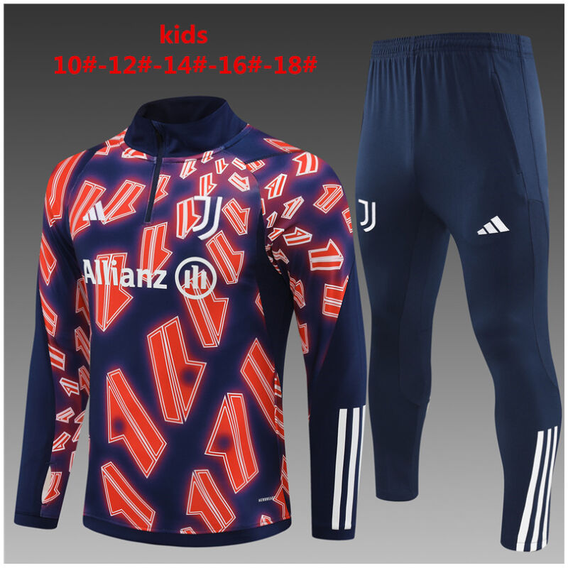 Kids Juventus Training Suit Royal – Red 2023/24