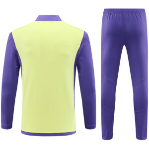 Mens Real Madrid Training Suit Yellow – Purple 2023/24