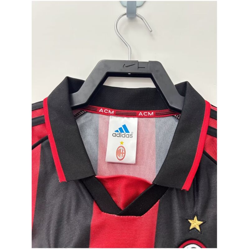 Mens AC Milan Retro Home Jersey 1998/99