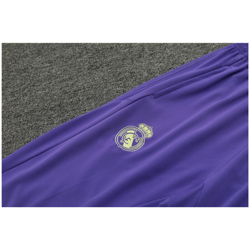 Mens Real Madrid Training Suit Yellow – Purple 2023/24