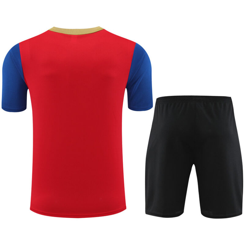 Mens Barcelona Short Training Suit Red 2024/25