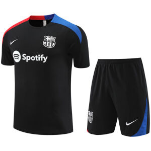 Mens Barcelona Short Training Suit Black 2024/25